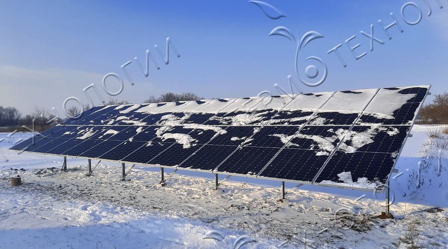 Солнечная станция под зеленый тариф 10 кВт с. Остриковка, Январь 2021г.
