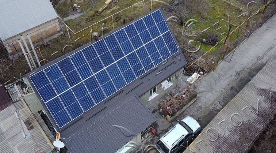 Солнечная станция гибридного типа 15 кВт пгт.Кушугум, Март 2021г.