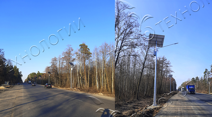Система автономного освещения дороги в Ровенской области, Март 2021г.