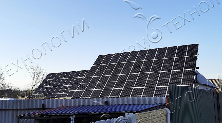 Солнечная станция под зеленый тариф 30 кВт пгт. Михайловка, Апрель 2021г.