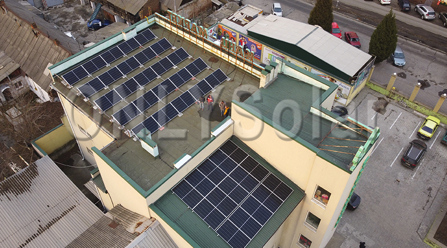 Сетевая солнечная станция для замещения е/е на 20 кВт г.Запорожье, Декабрь 2021р.