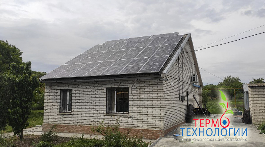 Солнечная станция под зелёный тариф на 10 кВт с. Матвеевка, Май 2020 г.  