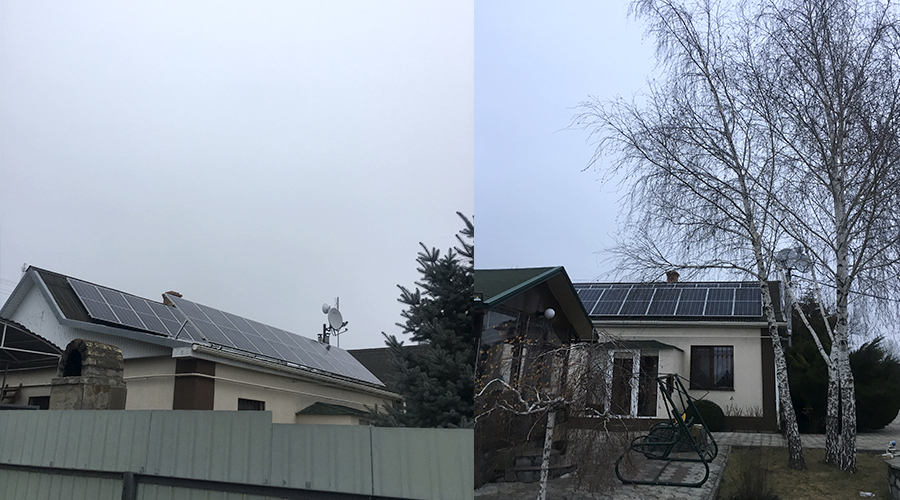 Сетевая солнечная станция 6 кВт с. Андреевка, Днепропетровска обл., Декабрь 2019г  