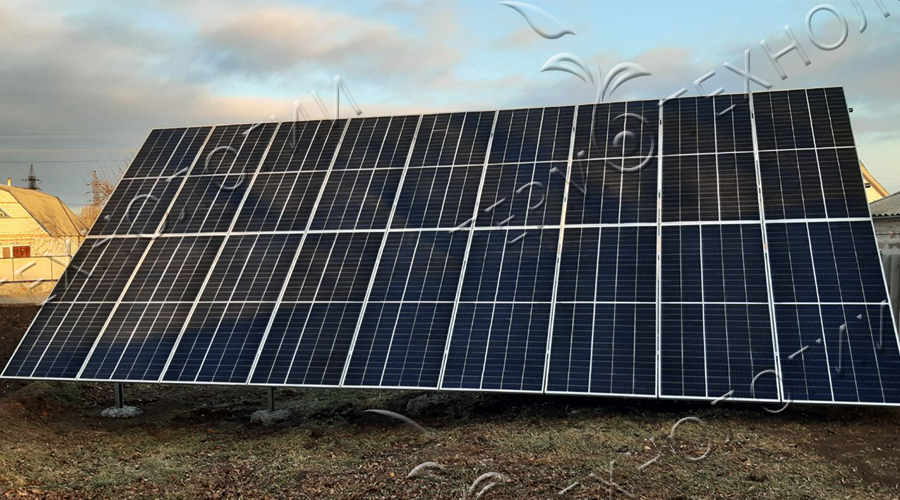 Солнечная станция под зеленый тариф 15 кВт пгт. Бильмак Декабрь 2020 г. 