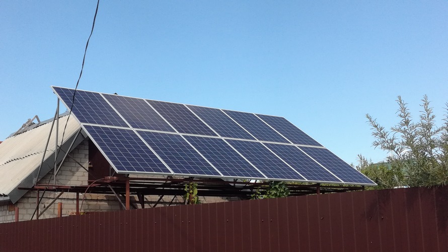 Автономная солнечная электростанция мощностью 5 кВт для клиента с дачного кооператива