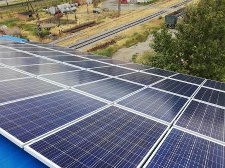 Сетевая солнечная электростанция под ''зелёный'' тариф мощностью 10 кВт в  с. Пришиб