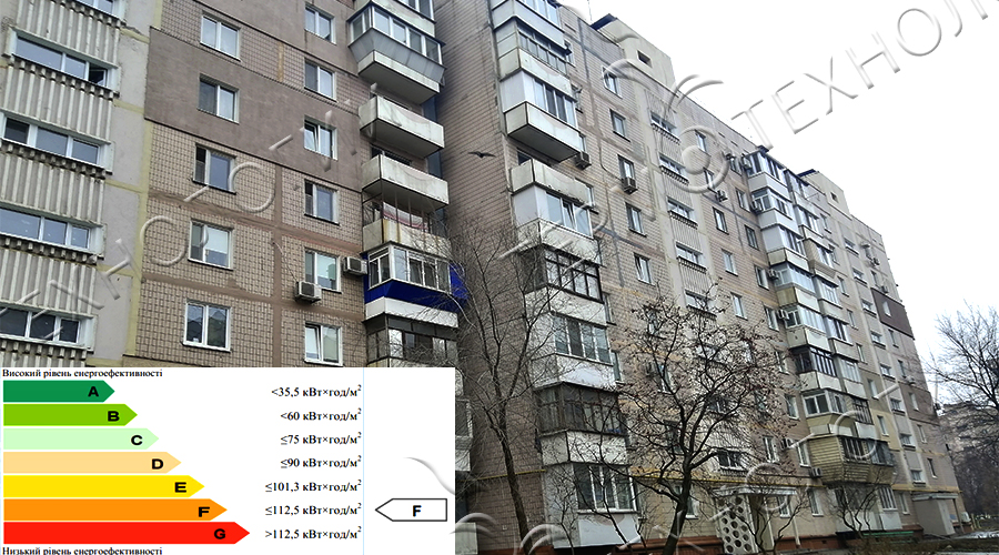 Энергетический сертификат многоэтажного дома для ОСМД по ул. Чаривная г. Запорожье 2021г.